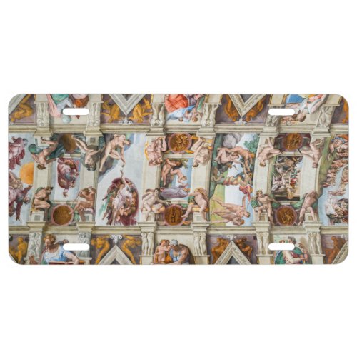 Sistine Chapel Michelangelo _ Vatican Rome Italy License Plate