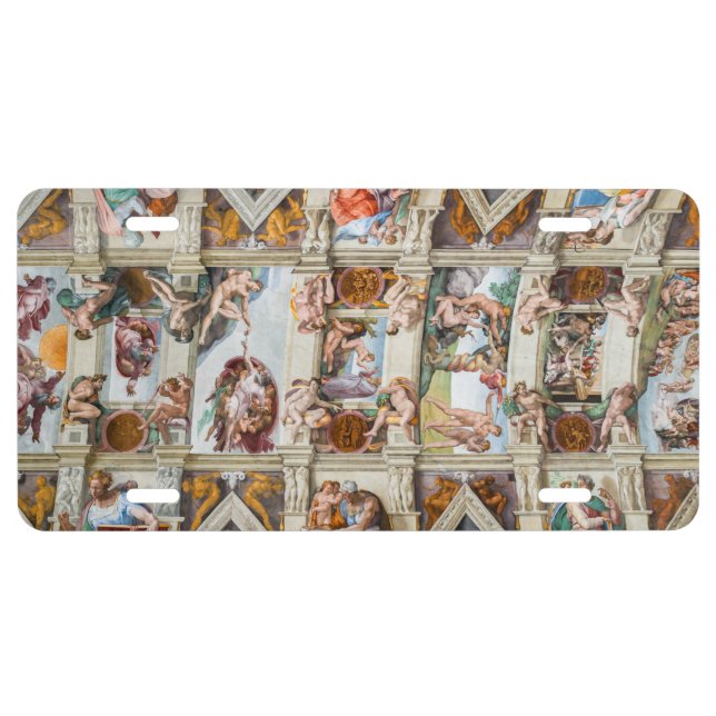 Sistine Chapel Michelangelo - Vatican, Rome, Italy License Plate (Front)