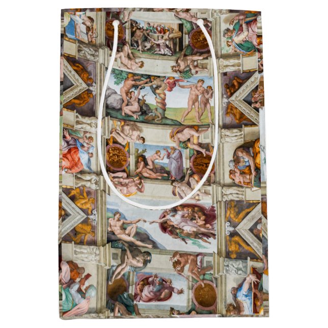 Sistine Chapel Michelangelo - Vatican, Rome, Italy Medium Gift Bag (Front)