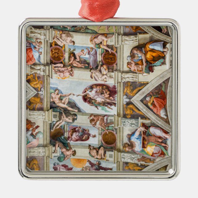 Sistine Chapel Michelangelo - Vatican, Rome, Italy Metal Ornament (Front)