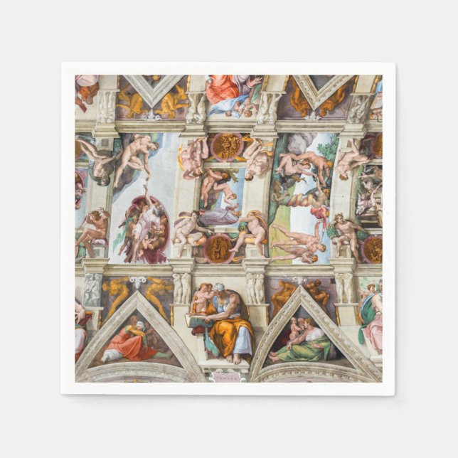 Sistine Chapel Michelangelo - Vatican, Rome, Italy Napkins (Front)