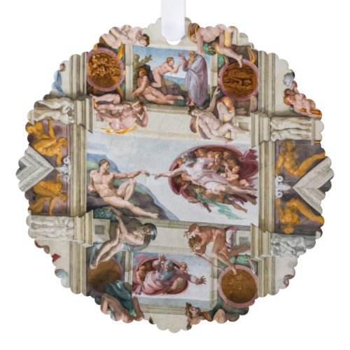 Sistine Chapel Michelangelo - Vatican, Rome, Italy Ornament Card