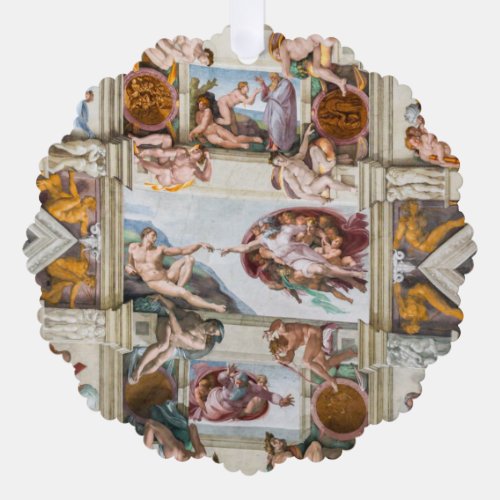 Sistine Chapel Michelangelo _ Vatican Rome Italy Ornament Card