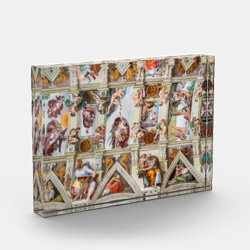 Sistine Chapel Michelangelo _ Vatican Rome Italy Photo Block