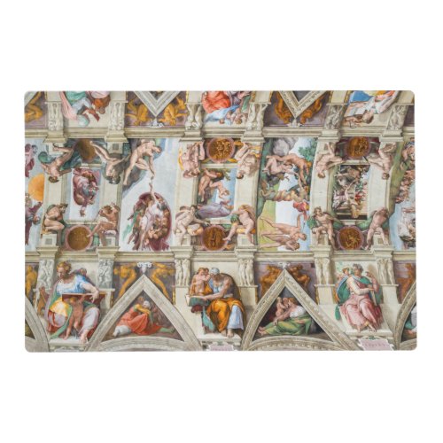 Sistine Chapel Michelangelo _ Vatican Rome Italy Placemat