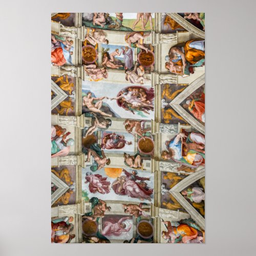 Sistine Chapel Michelangelo _ Vatican Rome Italy Poster