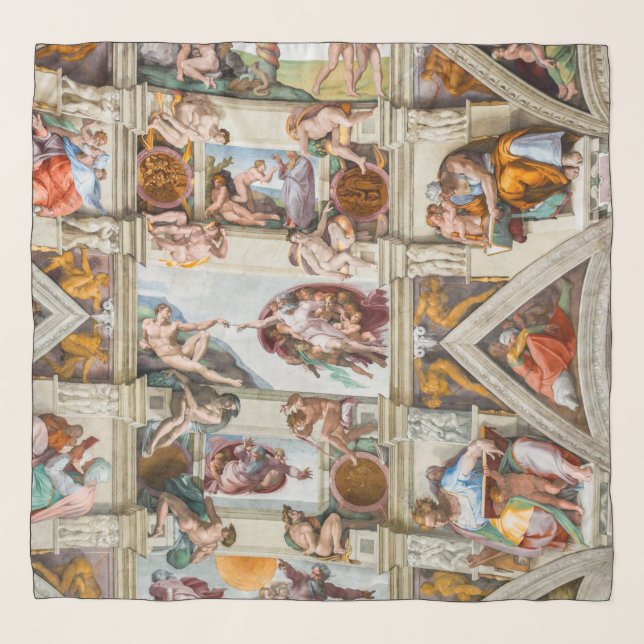 Sistine Chapel Michelangelo - Vatican, Rome, Italy Scarf (Front)