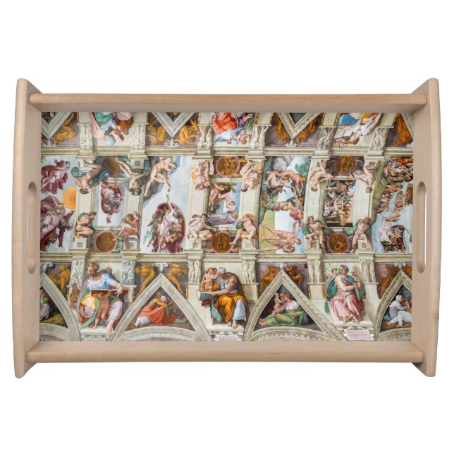 Sistine Chapel Michelangelo - Vatican, Rome, Italy Serving Tray (Front)