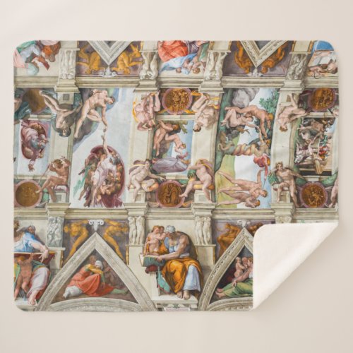 Sistine Chapel Michelangelo _ Vatican Rome Italy Sherpa Blanket
