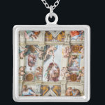 Sistine Chapel Michelangelo - Vatican, Rome, Italy Silver Plated Necklace<br><div class="desc">Vatican: Michelangelo's Sistine Chapel ceiling - Italy.</div>
