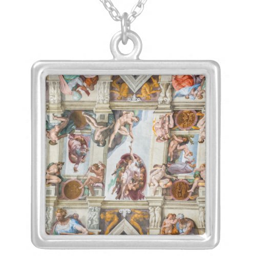 Sistine Chapel Michelangelo _ Vatican Rome Italy Silver Plated Necklace