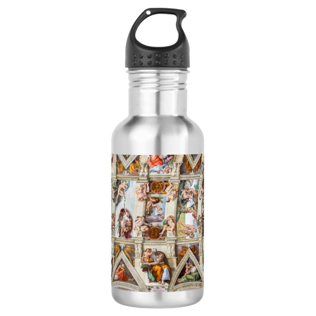 Sistine Chapel Michelangelo - Vatican, Rome, Italy Stainless Steel Water Bottle (Front)