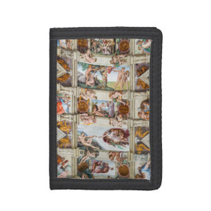 Sistine Chapel Michelangelo - Vatican, Rome, Italy Tri-fold Wallet
