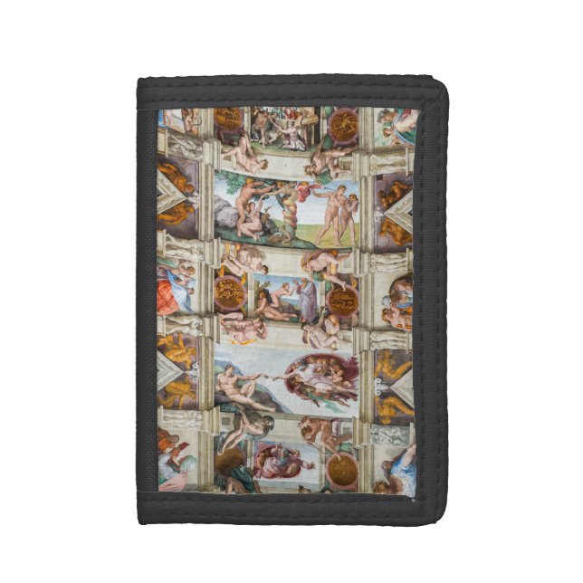 Sistine Chapel Michelangelo - Vatican, Rome, Italy Trifold Wallet (Front Vertical)