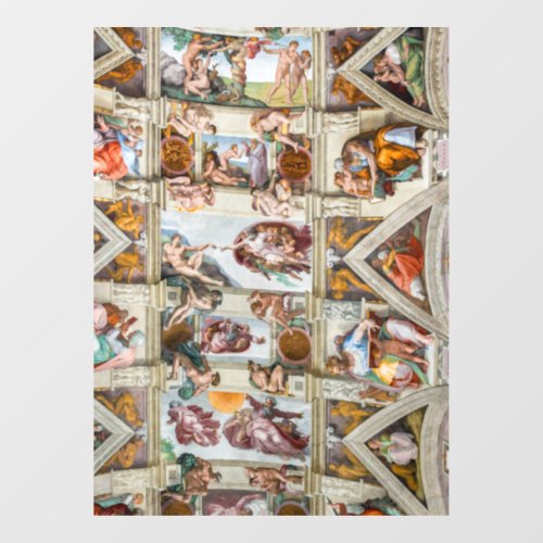 Sistine Chapel Michelangelo _ Vatican Rome Italy Window Cling