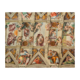 Sistine Chapel Michelangelo - Vatican, Rome, Italy Wood Wall Art