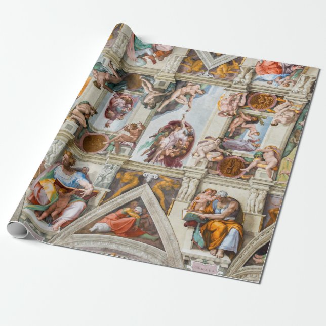 Sistine Chapel Michelangelo - Vatican, Rome, Italy Wrapping Paper (Unrolled)