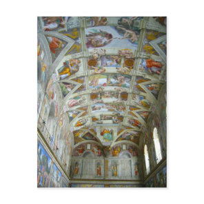 sistine chapel postcard