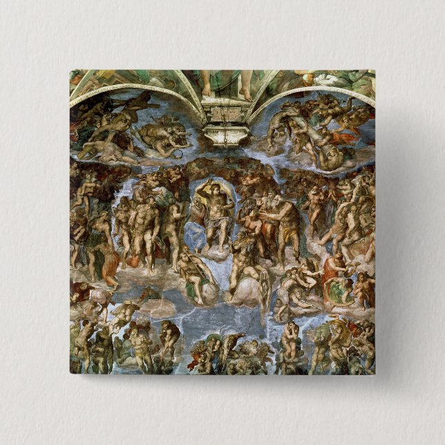 Sistine Chapel: The Last Judgement, 1538-41 Pinback Button (Front)