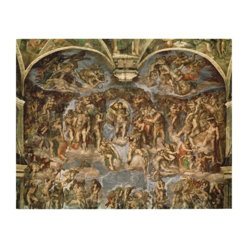 Sistine Chapel The Last Judgement 1538_41 Wood Wall Decor