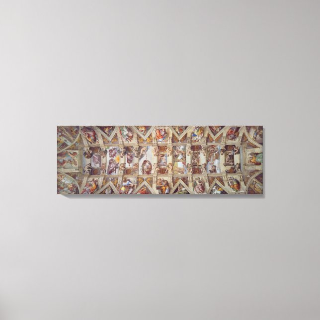 Sistine Chapel, The Last Judgment, Michelangelo Canvas Print (Front)