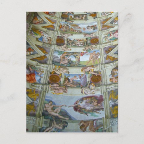 sistine detail postcard