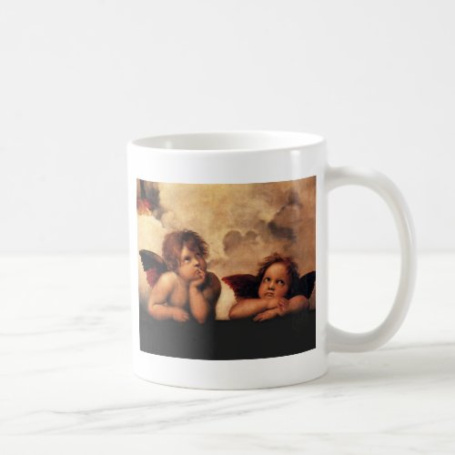 Sistine Madonna 2 Angels by Raphael Coffee Mug