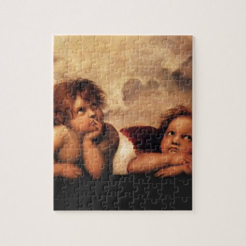 Sistine Madonna 2 Angels by Raphael Jigsaw Puzzle