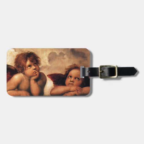 Sistine Madonna 2 Angels by Raphael Luggage Tag