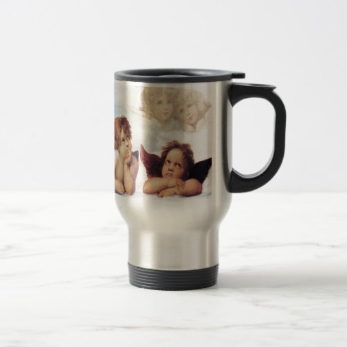 Sistine Madonna 2 Angels by Raphael Travel Mug