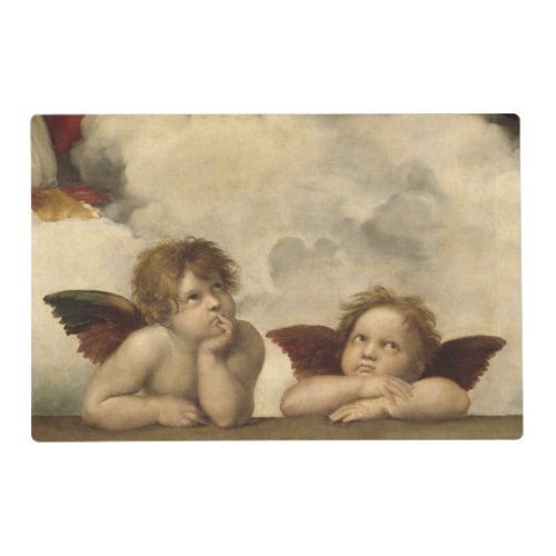 Sistine Madonna Angels by Raphael Placemat