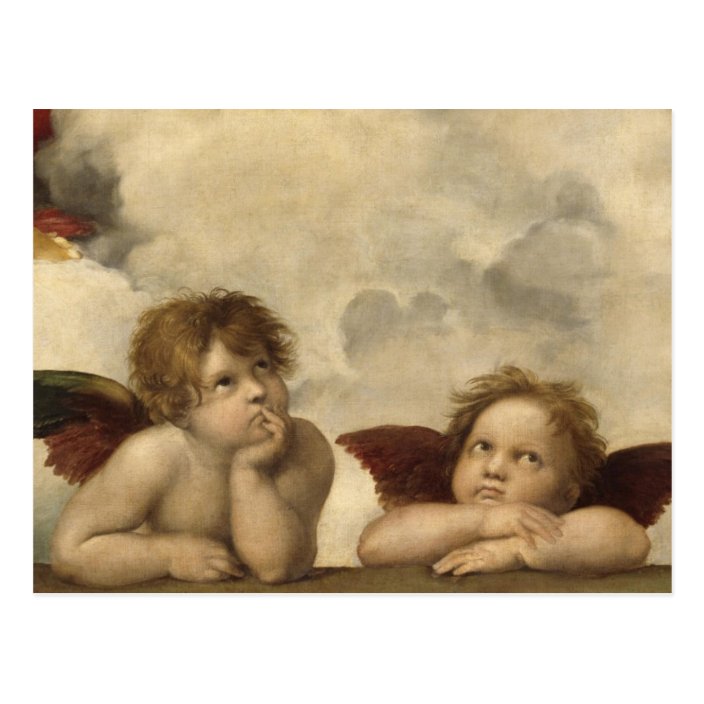 Sistine Madonna Angels By Raphael Postcard Zazzle Com