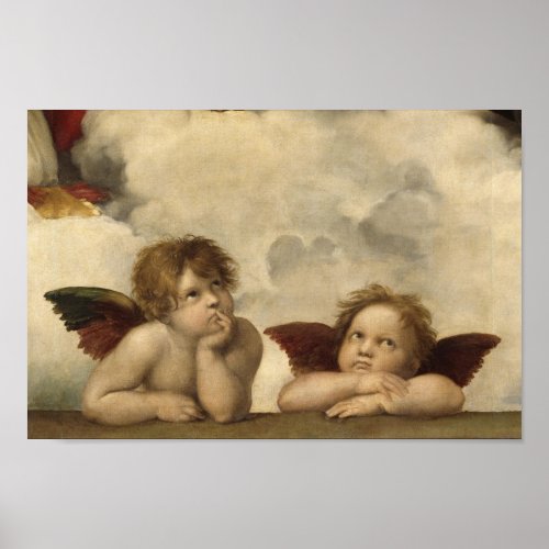 Sistine Madonna Angels by Raphael Poster