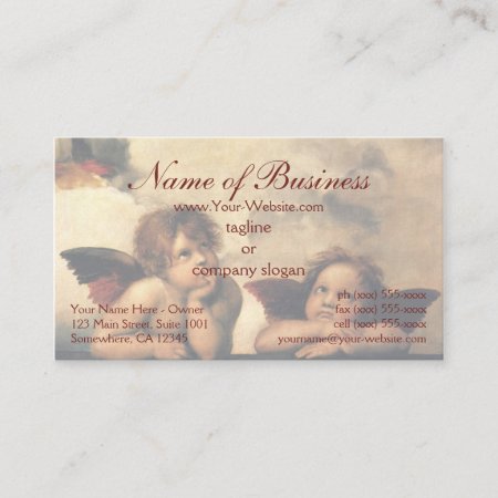 Sistine Madonna Angels By Raphael Raffaello Business Card