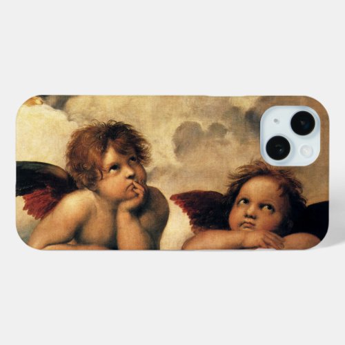 Sistine Madonna Angels by Raphael Sanzio iPhone 15 Plus Case