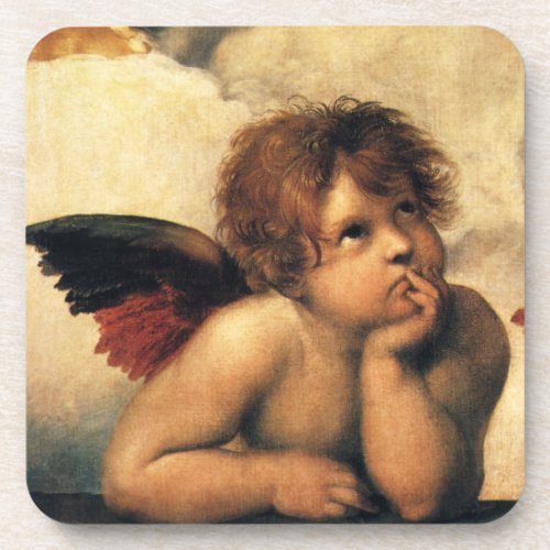 Sistine Madonna Angels by Raphael Sanzio Coaster