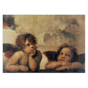 Sistine Madonna Angels by Raphael Sanzio Cutting Board