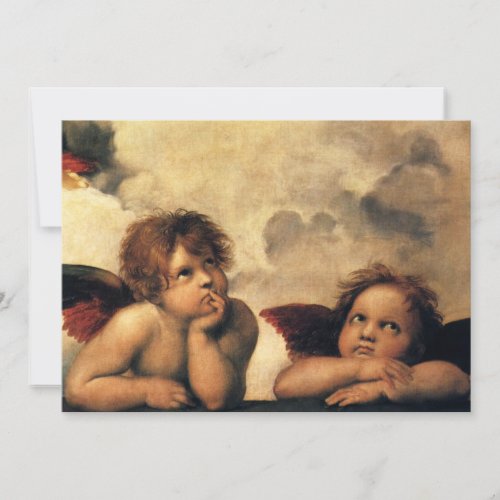 Sistine Madonna Angels by Raphael Sanzio Invitation