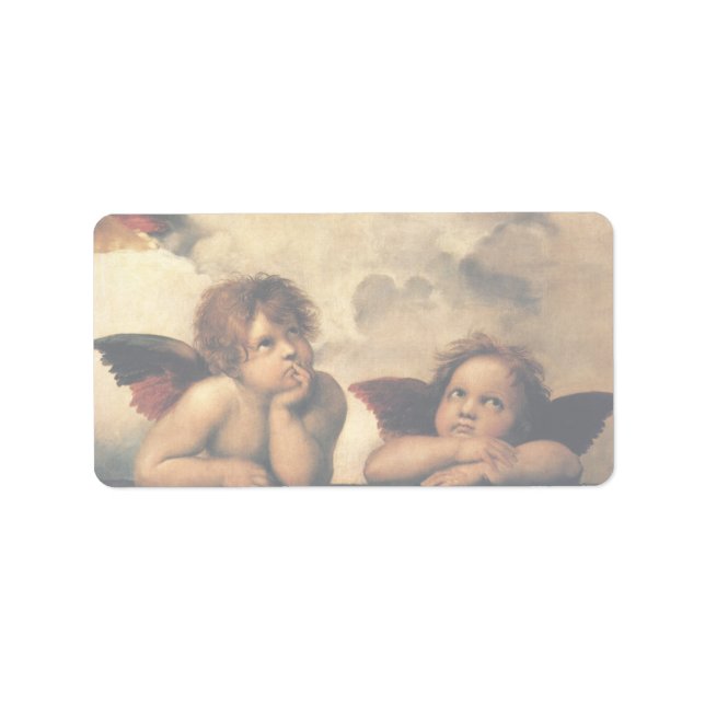 Sistine Madonna Angels by Raphael Sanzio Label (Front)
