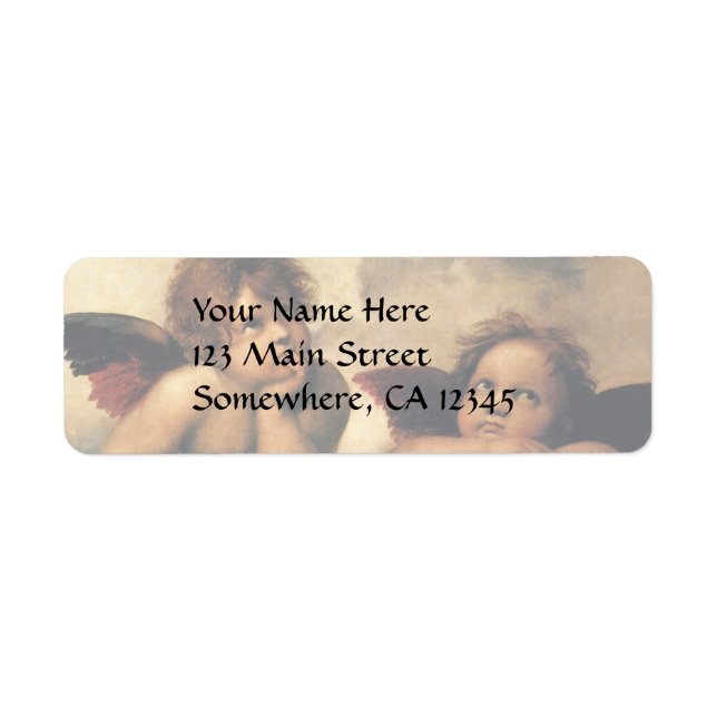 Sistine Madonna Angels by Raphael Sanzio Label (Front)