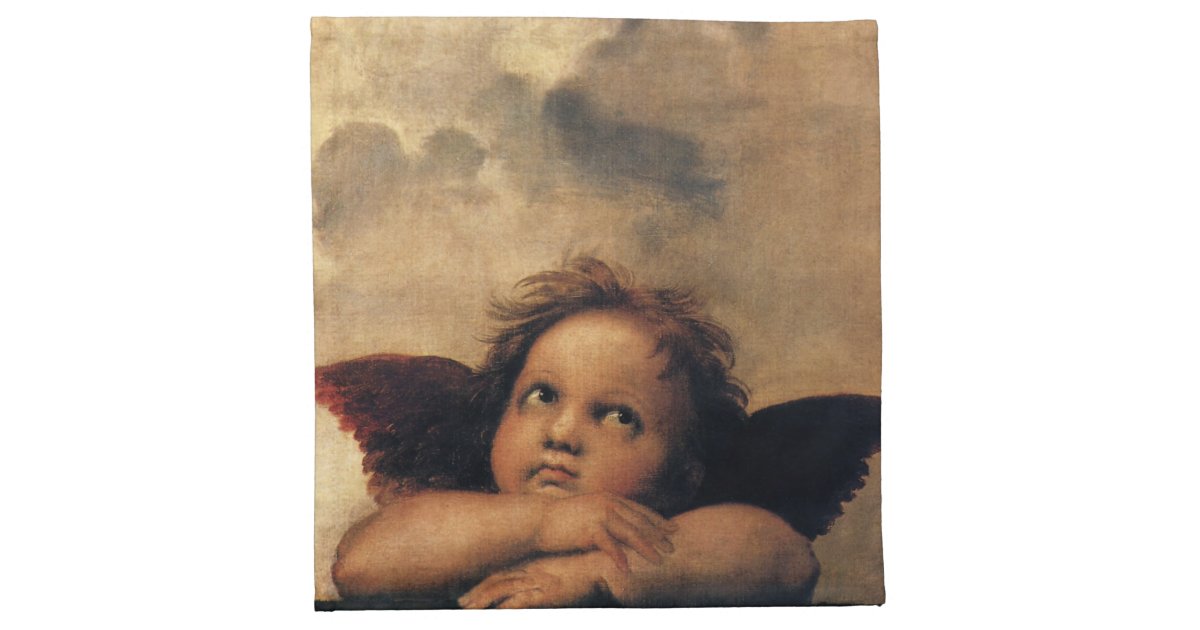 Sistine Madonna Angels By Raphael Sanzio Napkin Zazzle Com