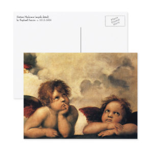 Sistine Madonna Angels by Raphael Sanzio Postcard