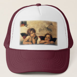 Sistine Madonna Angels by Raphael Sanzio Trucker Hat