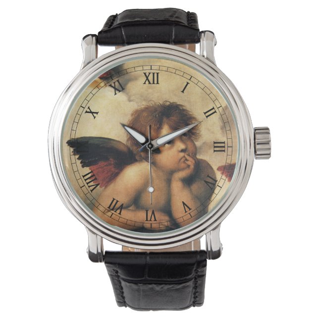 Sistine Madonna Angels by Raphael Sanzio Watch (Front)