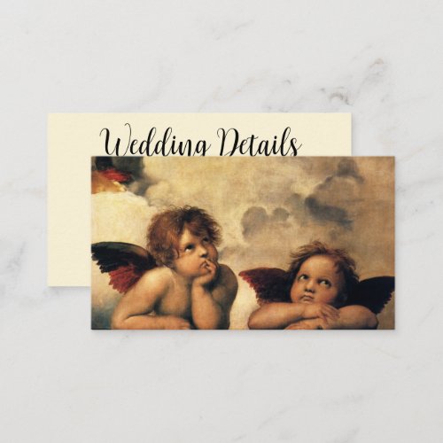 Sistine Madonna Angels by Raphael Wedding Enclosure Card