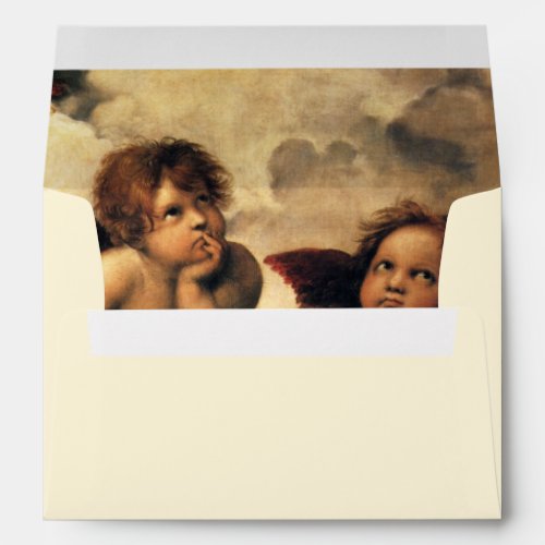 Sistine Madonna Angels by Raphael Wedding Envelope