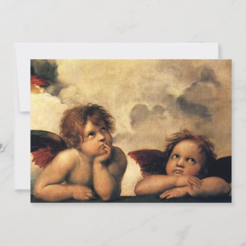 Sistine Madonna Angels by Raphael Wedding Invitation