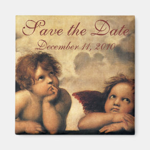 Sistine Madonna Angels by Raphael Wedding Magnet