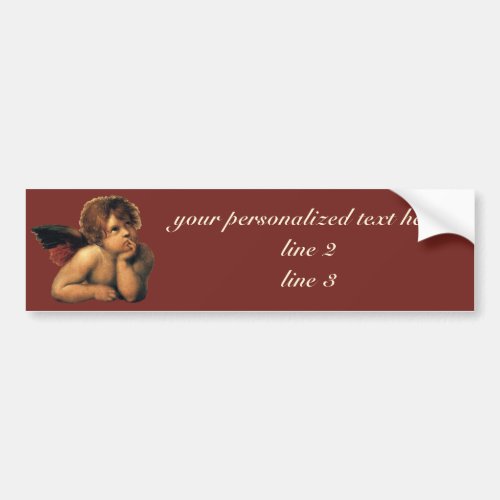 Sistine Madonna Angels detail by Raphael Sanzio Bumper Sticker