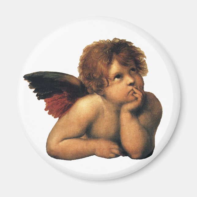 Sistine Madonna, Angels detail by Raphael Sanzio Magnet (Front)